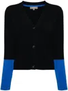 N•peal Colour-block Cashmere Cardigan In 蓝色