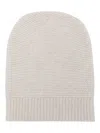 N•peal Contrast-panel Knitted Beanie In Grey
