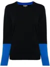 N•peal Kaschmirpullover In Colour-block-optik In Schwarz