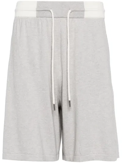 N•peal Drawstring Track Shorts In Grey