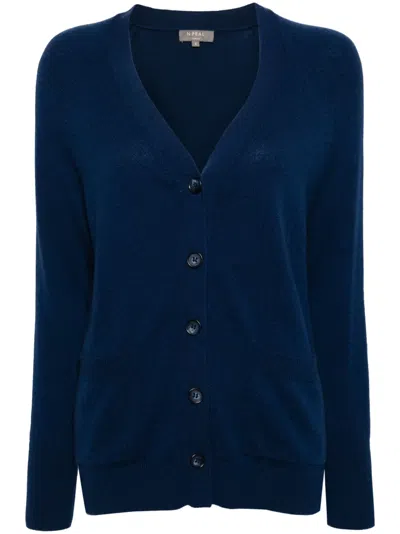 N•peal Erin Cashmere Cardigan In Blue