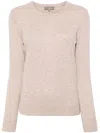 N•peal Evie Organic-cashmere Jumper In Brown