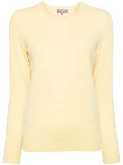 N•peal Evie Organic-cashmere Jumper In Yellow