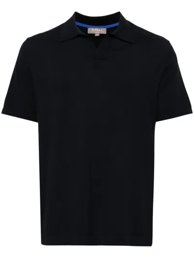 N•peal Short-sleeve Polo Shirt In Black