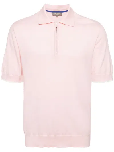 N•peal Short-sleeve Half-zip Polo Shirt In Pink