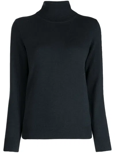 N•peal Fine-knit Roll-neck Jumper In Blue
