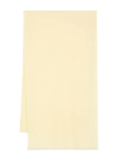 N•peal Frayed Pashmina Stole In 黄色