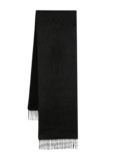 N•peal Fringed Cashmere Scarf In Grey