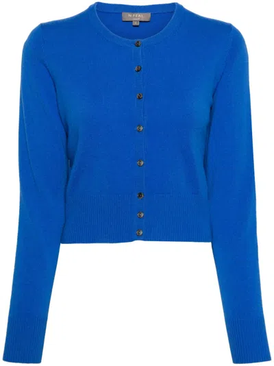 N•peal Ivy Cardigan Aus Bio-kaschmir In Blau