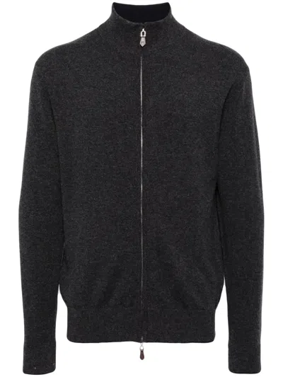 N•peal Knightsbridge Kaschmirpullover Mit Reissverschluss In Grau