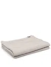 N•peal Logo-patch Cable-knit Cashmere Throw In Grey