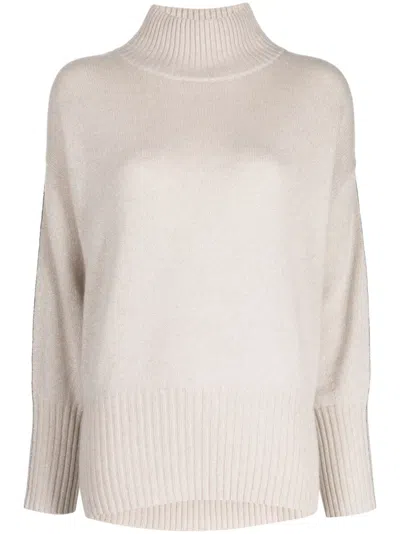 N•peal Lurex-detailing Cashmere Jumper In Pink