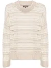 N•peal Open-knit Jumper In Neutrals