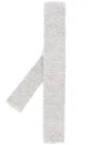 N•peal Plain Knitted Tie In Grey