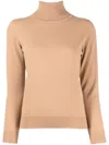N•peal Cashmere Turtleneck Sweater In Brown