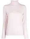 N•peal Gerippter Rollkragenpullover In Rosa
