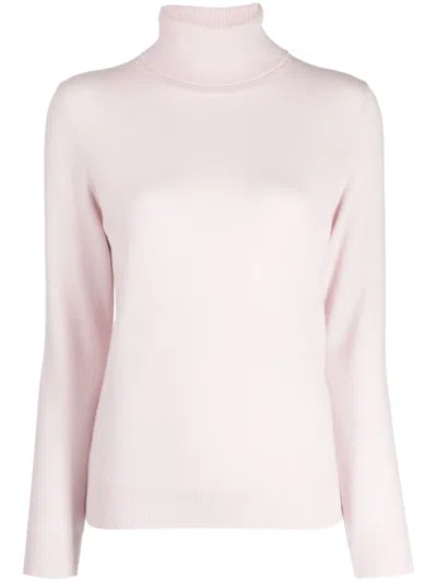 N•peal Gerippter Rollkragenpullover In Rosa