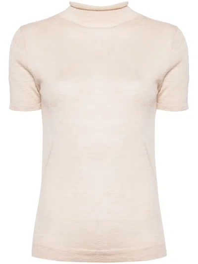 N•peal Rosie T-shirt Aus Kaschmir In Nude