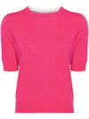 N•peal Fein Gestricktes T-shirt In Rosa