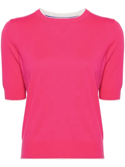 N•peal Fein Gestricktes T-shirt In Rosa