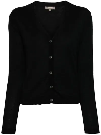 N•peal Superfine Cashmere Cardigan In 黑色