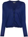N•peal Superfine Cashmere Cardigan In Blue
