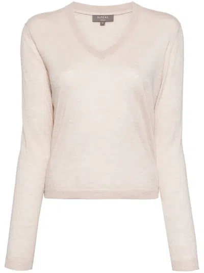 N•peal Superfine Kaschmirtop In Nude