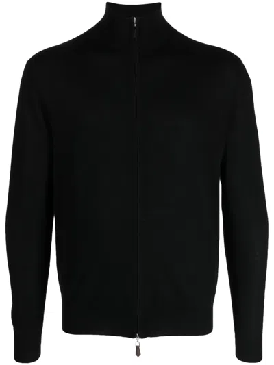 N•peal The Hyde Zip-fastening Cardigan In Black