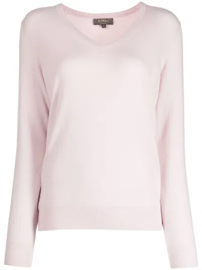 N•peal V-neck Cashmere Jumper In Pink