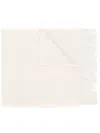 N•peal Woven Cashmere Scarf In White