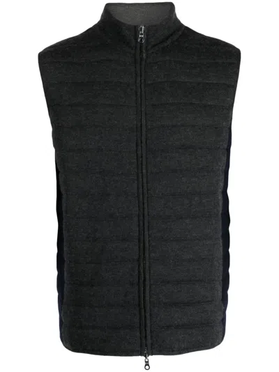 N•peal Zip-up Padded Gilet In Grey