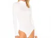 N:philanthropy Brooke Turtleneck Bodysuit In White In White