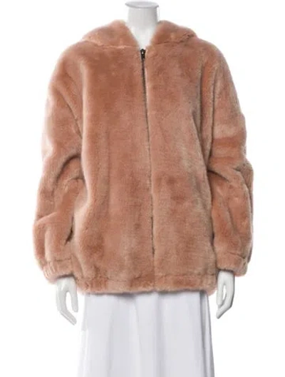 Pre-owned N:philanthropy Faux Fur Fur Jacket In Pink
