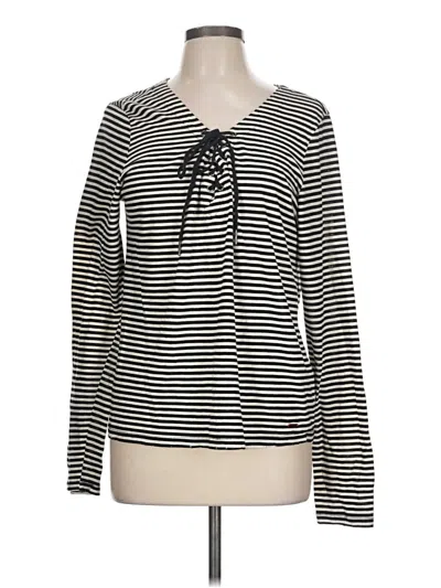 Pre-owned N:philanthropy Long Sleeve Henley Shirt In Black