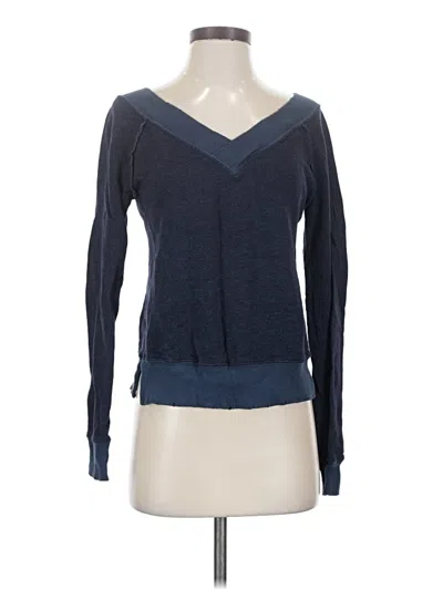 Pre-owned N:philanthropy Long Sleeve Top Blue V-neck Tops