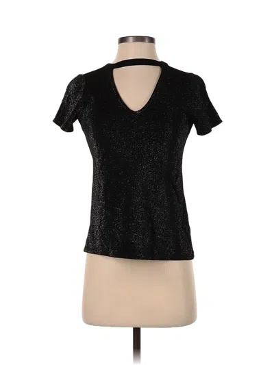 Pre-owned N:philanthropy Short Sleeve Top Black Keyhole Neckline Tops