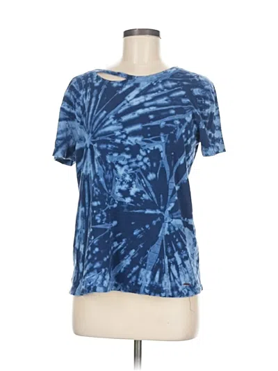 Pre-owned N:philanthropy Short Sleeve Top Blue Tie-dye Pattern Crew Neck Tops