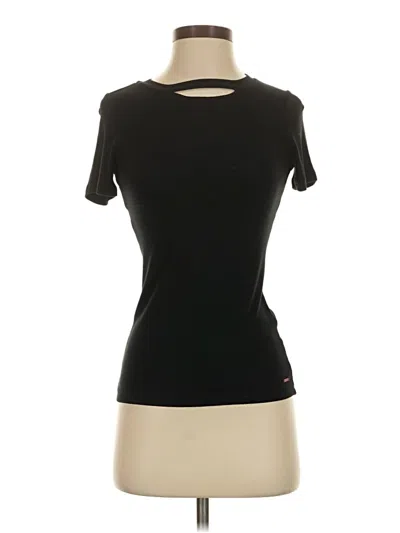 Pre-owned N:philanthropy Short Sleeve Turtleneck In Black