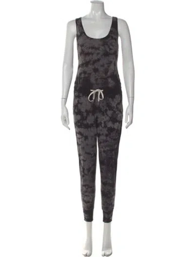 Pre-owned N:philanthropy Tie-dye Print Scoop Neck Jumpsuit In Gray