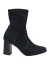 Nr Rapisardi Woman Ankle Boots Midnight Blue Size 9 Textile Fibers