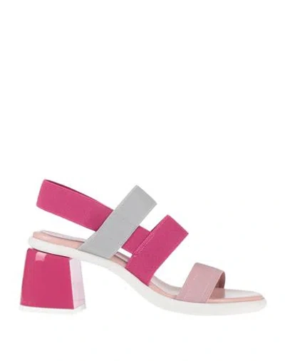 Nr Rapisardi Woman Sandals Magenta Size 5 Textile Fibers