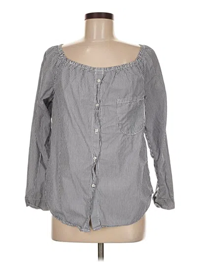Pre-owned Nsf 3/4 Sleeve Blouse In Gray