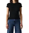 Nsf Alessi Shrunken Fine Jersey Tee In Black In Black