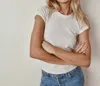 Nsf Alessi Shrunken Fine Jersey Tee In Chalk In White