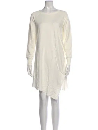 Pre-owned Nsf Bateau Neckline Knee-length Dress In Neutral