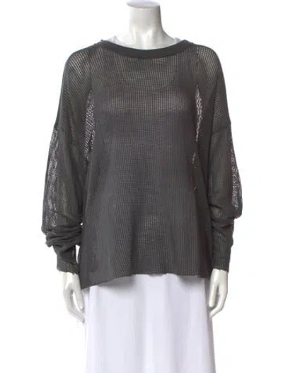 Pre-owned Nsf Bateau Neckline Sweater In Gray