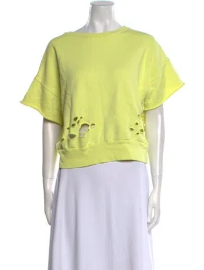 Pre-owned Nsf Bateau Neckline Sweater In Green