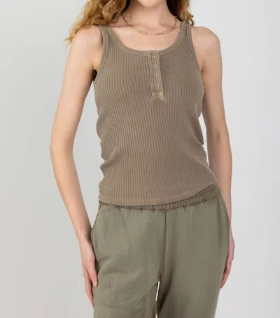 Nsf Bell Snap Tank In Pigment Java In Green