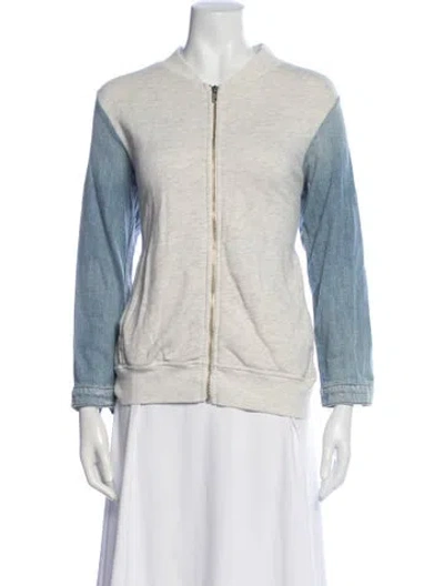 Pre-owned Nsf Bomber Jacket In Blue