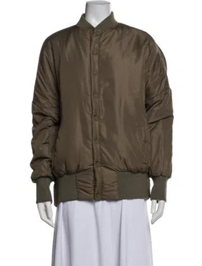 Pre-owned Nsf Bomber Jacket In Green